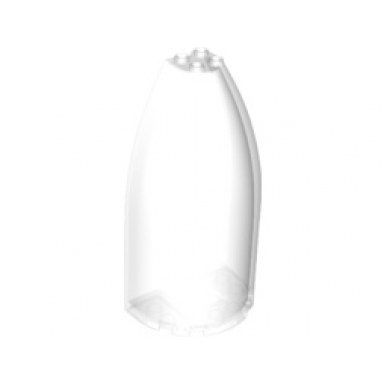 trans-clear cone half 6 x 4 x 10 elliptic paraboloid