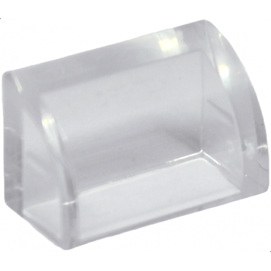 trans-clear slope curved 1 x 2