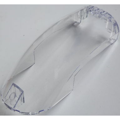 trans-clear windscreen 18 x 8 x 6 curved with 3 pin holes