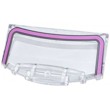 trans-clear windscreen 3 x 6 x 1 1 3 curved with dark pink and light bluish gray windshield frame pattern