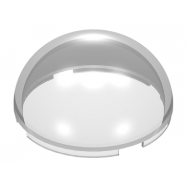 trans-clear cylinder hemisphere 4 x 4