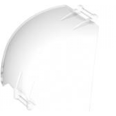 trans-clear windscreen quarter dome bar handles at top and bottom