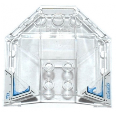trans-clear windscreen 6 x 6 x 2 canopy with frosted windows and zane pattern stickers - set 70588