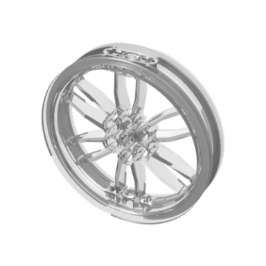 trans-clear wheel 75mm d x 17mm motorcycle