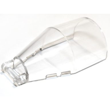 trans-clear windscreen 6 x 4 x 2 round with bar handle