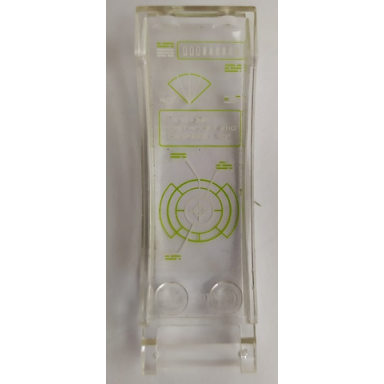 trans-clear windscreen 6 x 2 x 2 with bar handle with target head-up display hud pattern sticker - set 70703