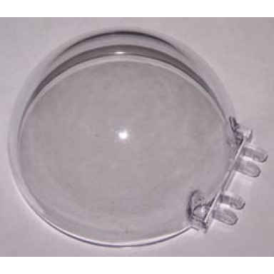 trans-clear windscreen 8 x 8 x 3 canopy dome half sphere with dual 2 fingers