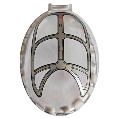 trans-clear windscreen 8 x 6 x 2 1 3 bubble canopy with bar handle with silver frame pattern 6 sections