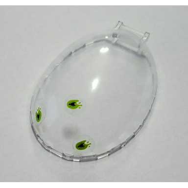trans-clear windscreen 8 x 6 x 2 1 3 bubble canopy with bar handle with 3 squashed flies pattern stickers - set 70704