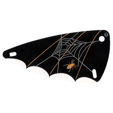 trans-clear plastic triangle 6 x 12 wing with spider web pattern