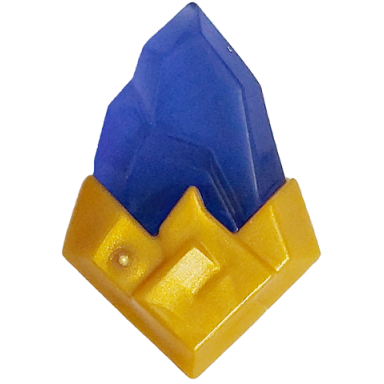 trans-purple rock faceted pointed with molded pearl gold base pattern monkie kid color stone