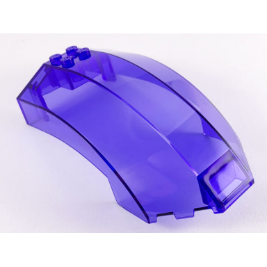 trans-purple windscreen 10 x 6 x 4 curved