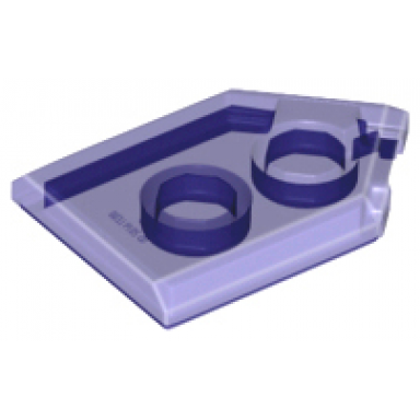 trans-purple tile modified 2 x 3 pentagonal