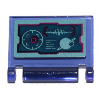 trans-purple minifigure utensil book cover with wyld-mayhem star fighter target display pattern sticker - set 70849