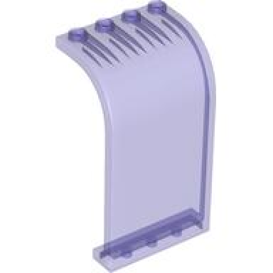 trans-purple panel 3 x 4 x 6 curved top