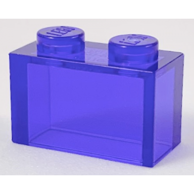 trans-purple brick 1 x 2 without bottom tube