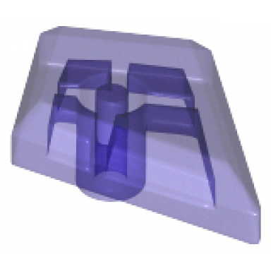 trans-purple tile modified 1 x 2 diamond with bar