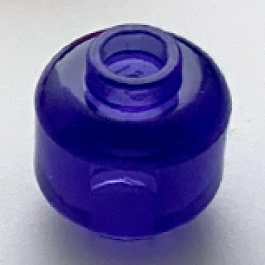 trans-purple minifigure head plain