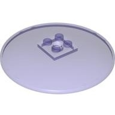 trans-purple dish 8 x 8 inverted radar - solid studs