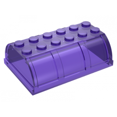 trans-purple container trunk lid 4 x 6 x 1 2 3