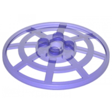trans-purple dish 6 x 6 inverted radar webbed - type 2 underside attachment positions at 90 degrees