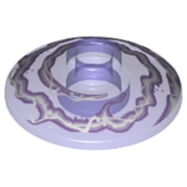 trans-purple dish 2 x 2 inverted radar with lavender and white electricity pattern