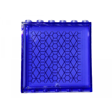 trans-purple panel 1 x 6 x 5 with hexagons and diamonds pattern sticker - set 76103