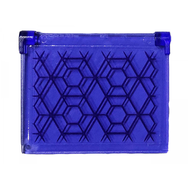 trans-purple glass for window 1 x 4 x 3 - opening with hexagons and diamonds pattern sticker - set 76103