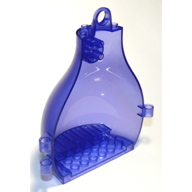 trans-purple container pear-shaped 5 x 12 x 14 half