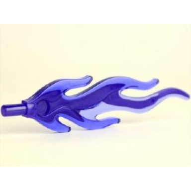 trans-purple wave rounded straight large with bar end flame with marbled dark purple pattern