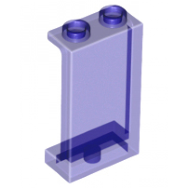 trans-purple panel 1 x 2 x 3 with side supports - hollow studs