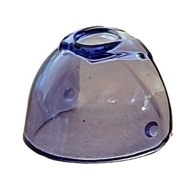 trans-purple minifigure visor large with trapezoid area on top