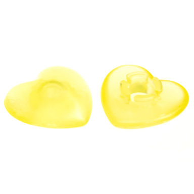 trans-neon yellow clikits icon heart 2 x 2 small with pin frosted solid and transparent colors