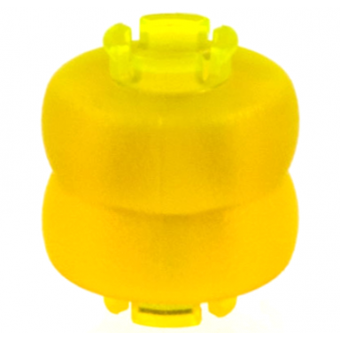 trans-neon yellow clikits bead ring thick small double with 2 pins