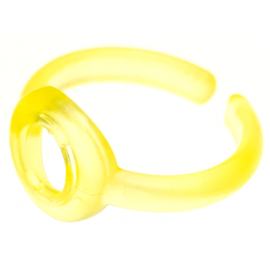 trans-neon yellow clikits ring narrow band with hole child size