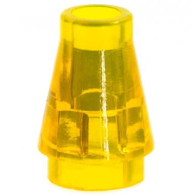 trans-neon yellow cone 1 x 1