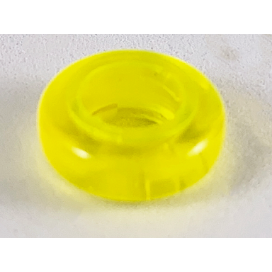 trans-neon yellow clikits bead ring thick small with hole