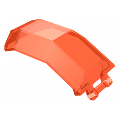 trans-neon orange windscreen 4 x 4 x 4 2 3 with bar handle