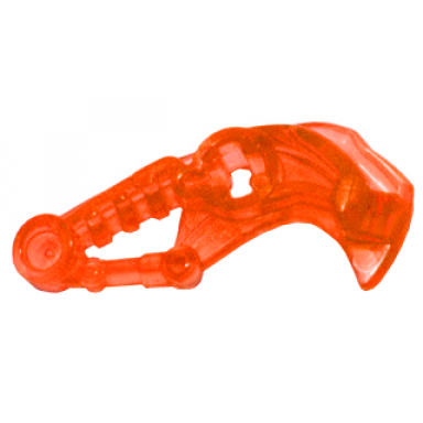 trans-neon orange bionicle head connector block eye brain stalk toa okoto