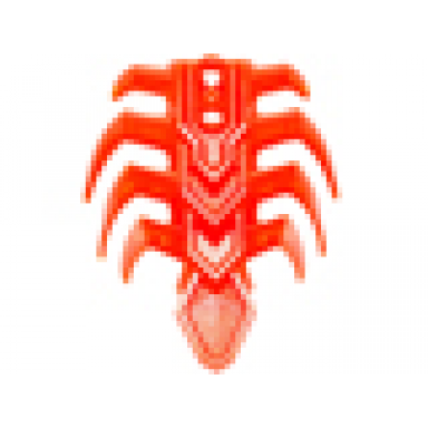 trans-neon orange bionicle spine armor with 8 ribs