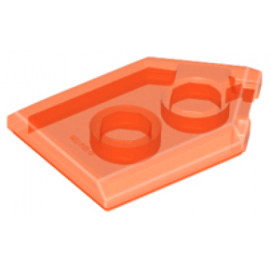 trans-neon orange tile modified 2 x 3 pentagonal