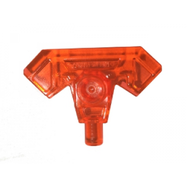 trans-neon orange minifigure weapon axe head with bar