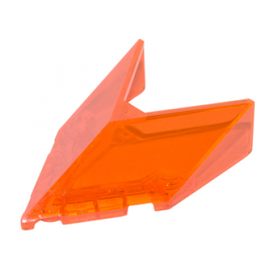 trans-neon orange windscreen 6 x 4 x 1 1 3 pointed