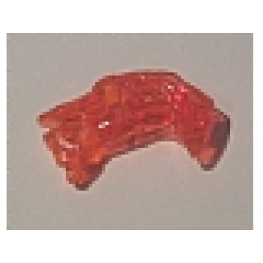 trans-neon orange bionicle head connector block eye brain stalk - small