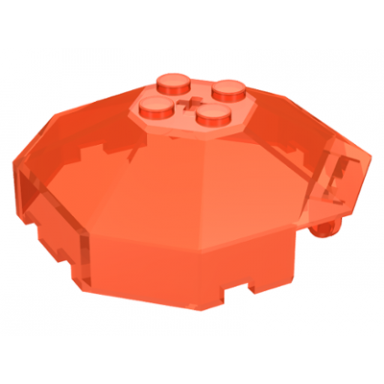 trans-neon orange windscreen 6 x 6 x 2 octagonal canopy with axle hole