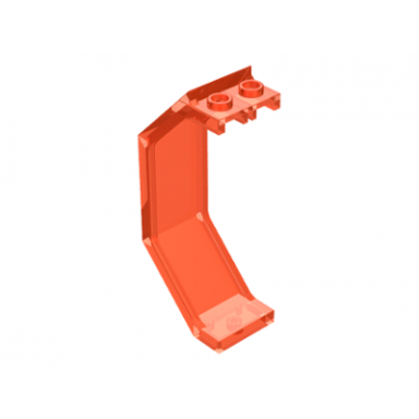 trans-neon orange panel 3 x 2 x 6