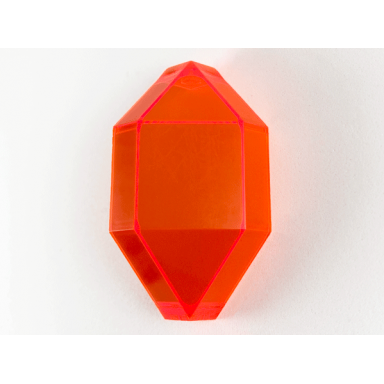 trans-neon orange panel 3 x 3 x 6 corner convex