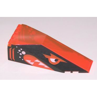 trans-neon orange windscreen 10 x 4 x 2 1 3 canopy with black aquasharks pattern