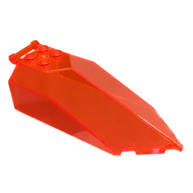 trans-neon orange windscreen 10 x 4 x 2 1 3 canopy pointed with bar handle