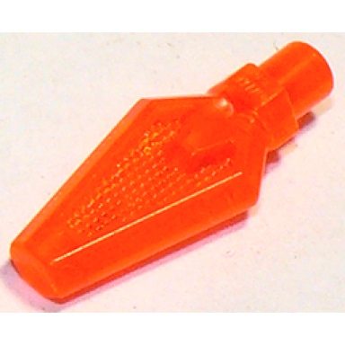 trans-neon orange minifigure weapon spear tip